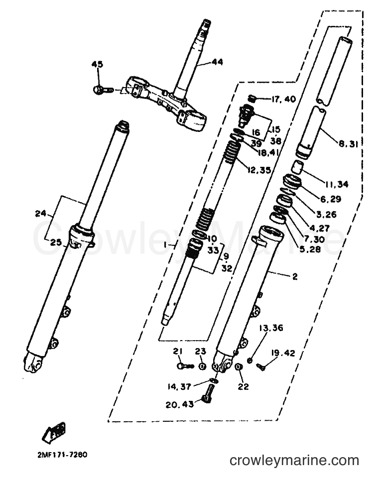 1988 Sport Bike FZ750 - FZ750 (3DW1) [010] - FRONT FORK