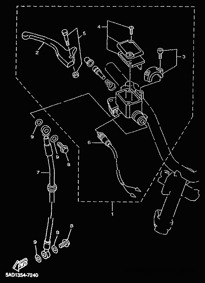 2001 Scooter YN50 - YN50 (5BV7) [010] - M. CYLINDER FOR DISK BRAKE