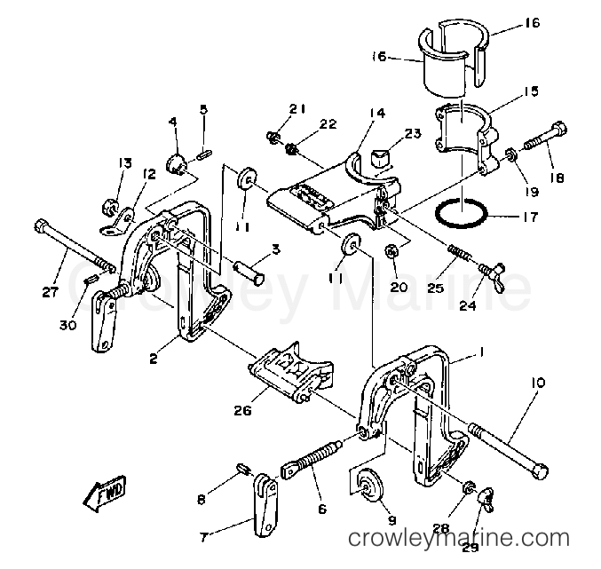 Yamaha Motors 2SF - BRACKET 1