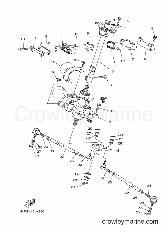 Yamaha Motors YFM700FWAD (1HPM) [010] - STEERING