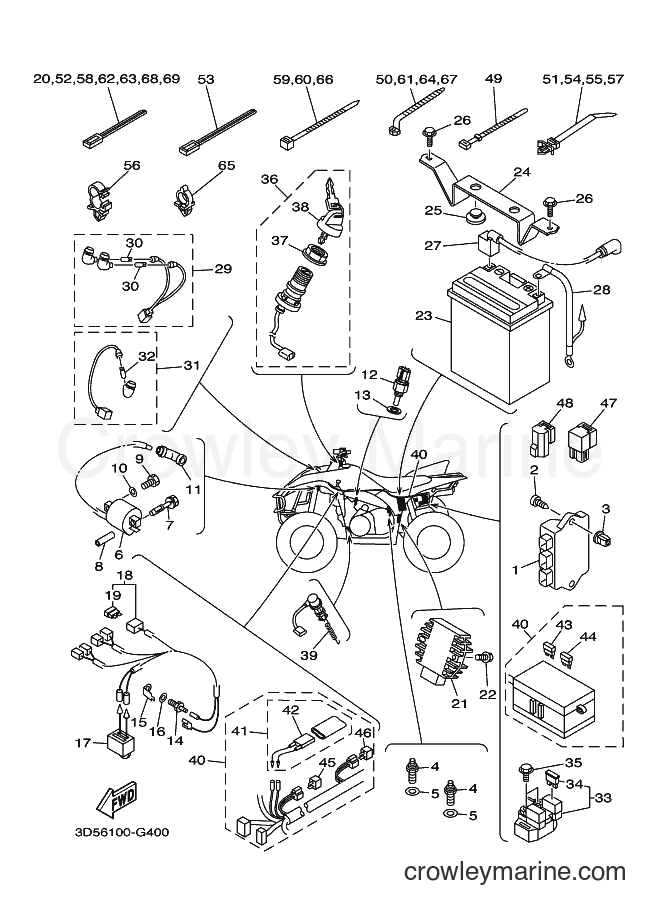 2008 ATV YFM350AS - YFM350AS (3D57) [010] - ELECTRICAL 1