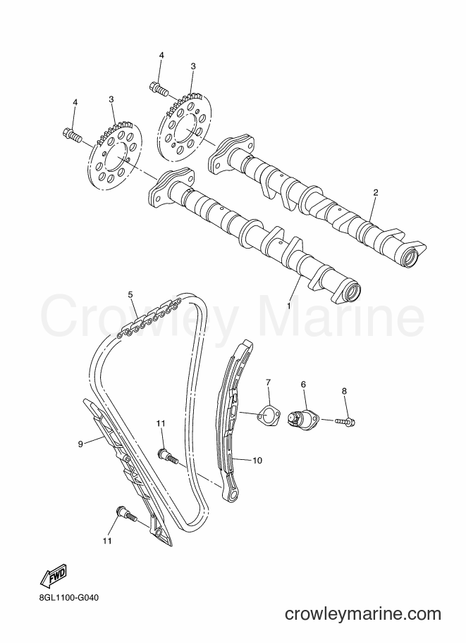 2015 Snowmobile SRV10S - SRV10S (8KV1) [010] - CAMSHAFT & CHAIN
