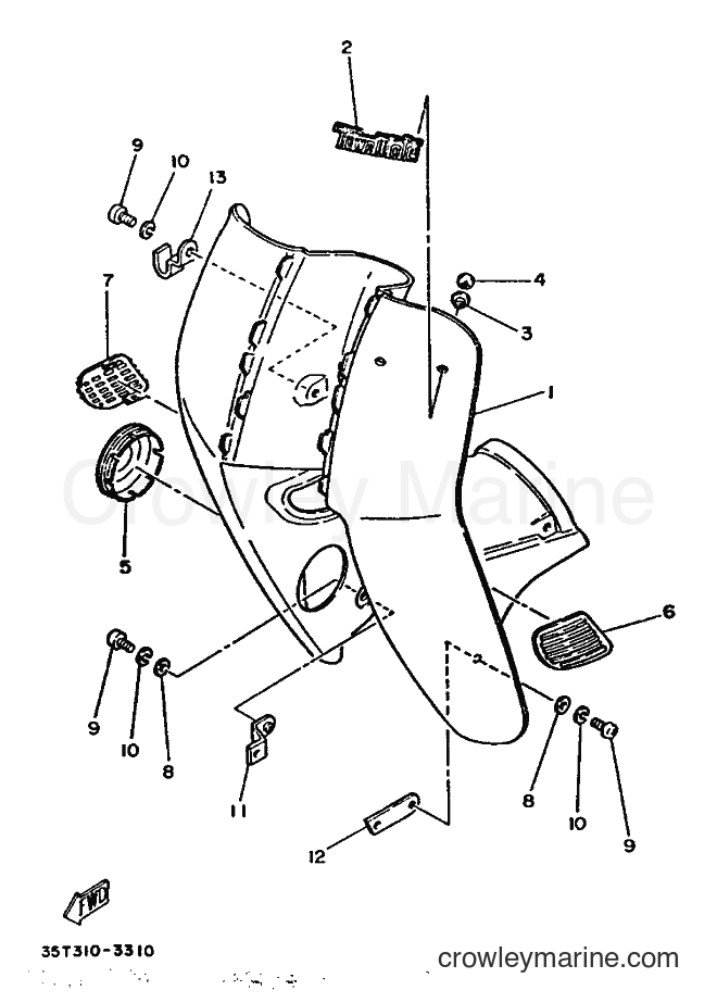 1986 Scooter T80 - T80 (2FL) [999] - LEG SHIELD