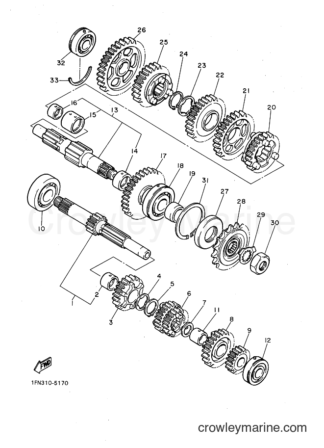 Yamaha Motors FZ750 T (2MG) [99A] - TRANSMISSION