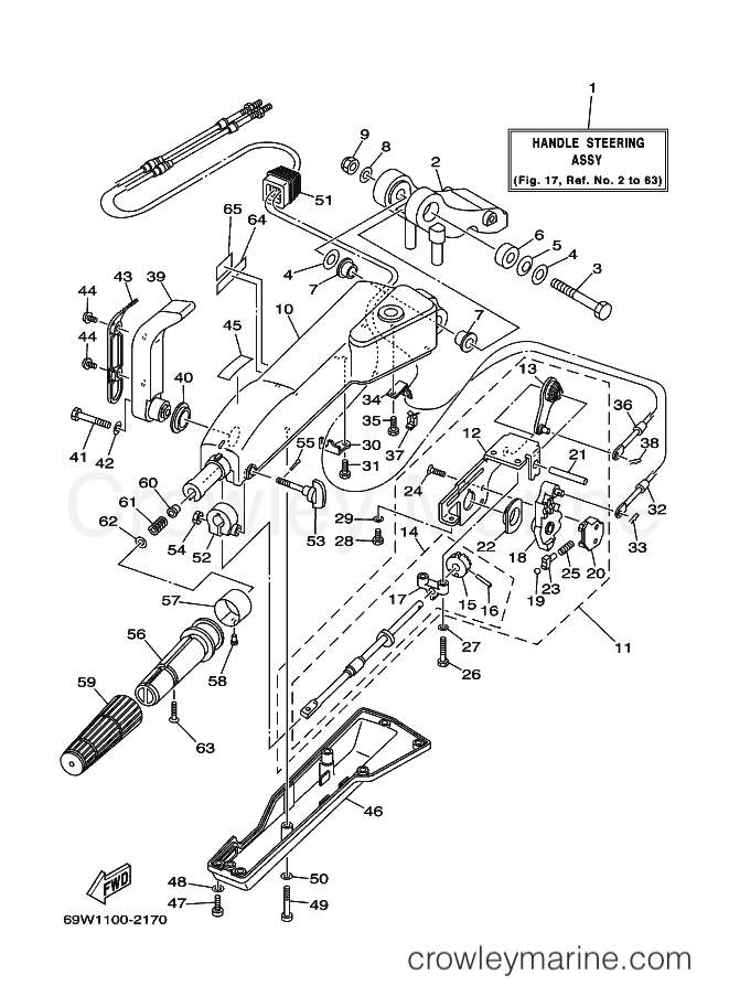 Yamaha Motors F60A (69W1) [040] - STEERING