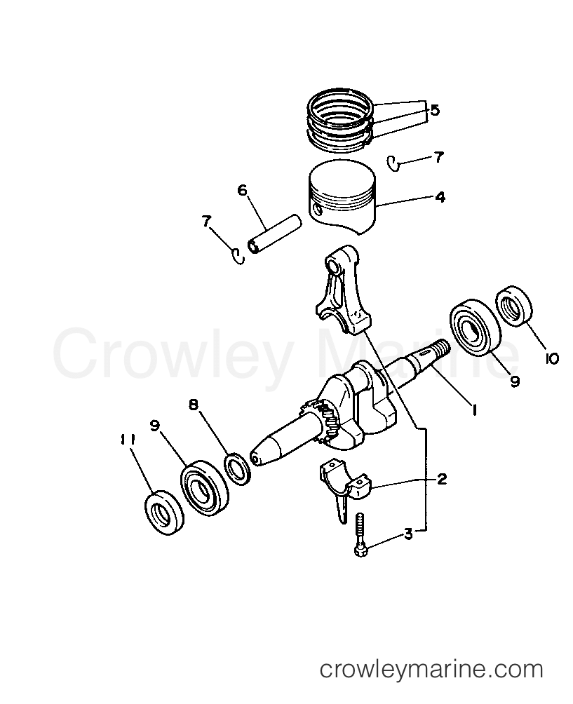 Yamaha Motors EF2500R - CRANKSHAFT - PISTON
