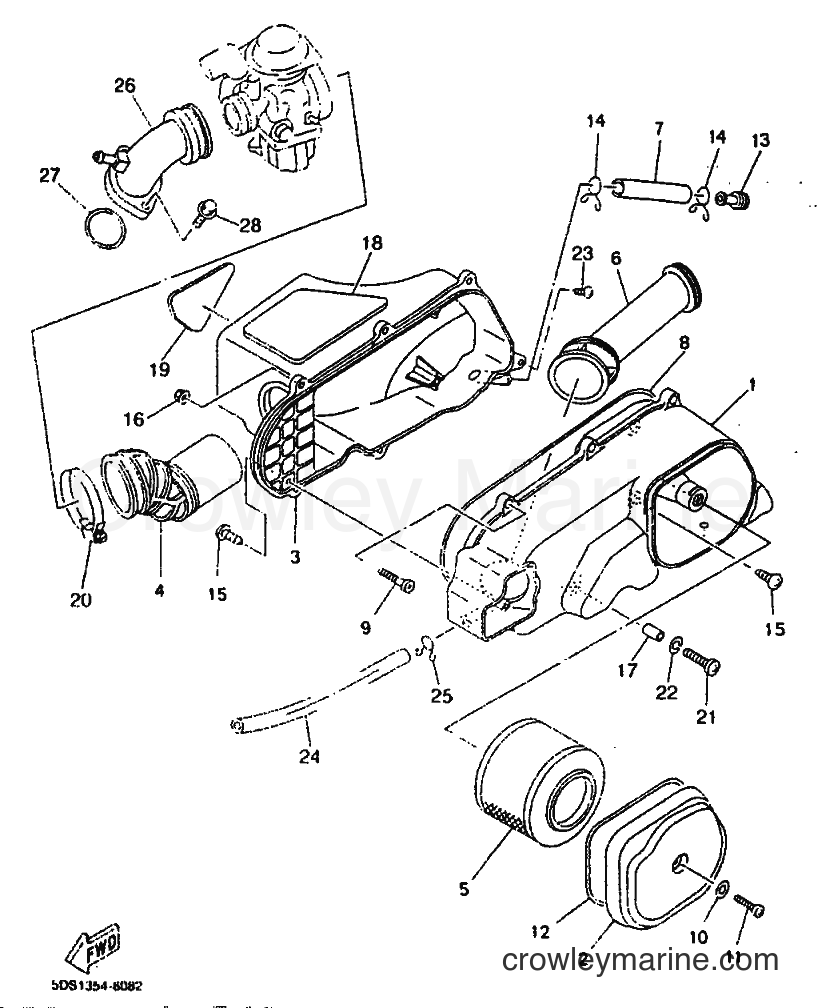 1999 Scooter YP125E - YP125E (5DS5) [010] - INTAKE