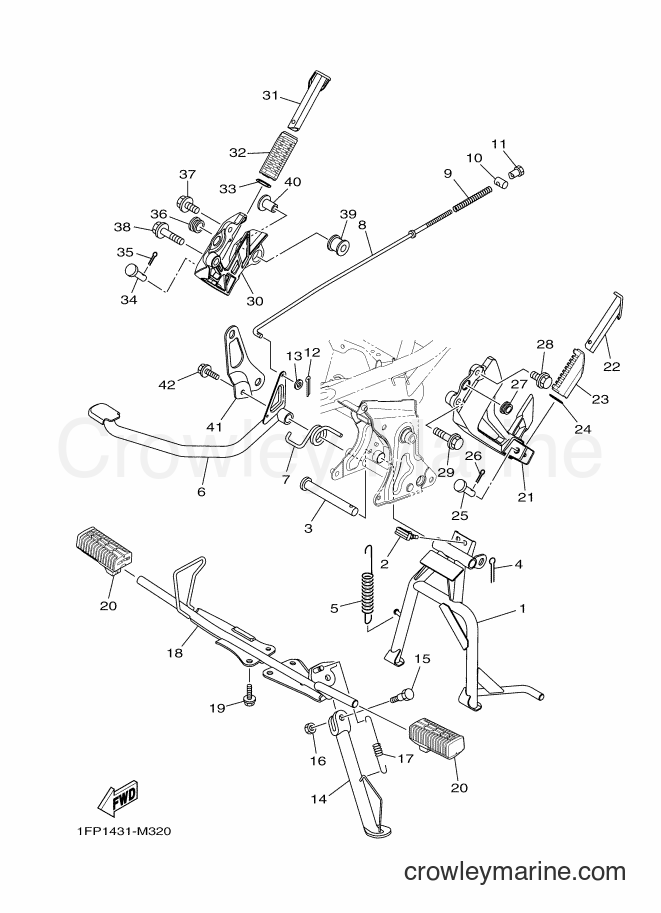 2016 Scooter T115FLSE - T115FLSE (1FPA) [010] - STAND & FOOTREST