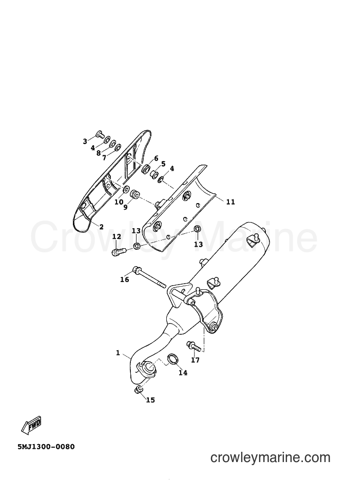 2000 Scooter XC125A - XC125A (5MJ8) [010] - EXHAUST