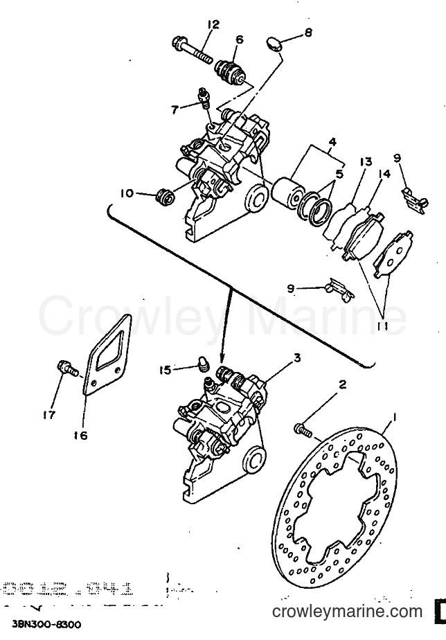 Yamaha Motors DT125R (3PY3) [999] - REAR BRAKE CALIPER