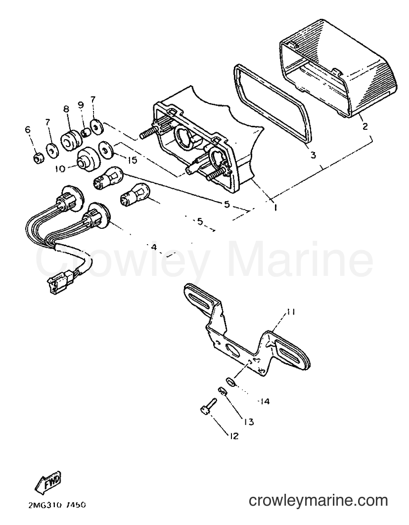 1987 Sport Bike FZ750 T - FZ750 T (2MG) [99A] - TAILLIGHT