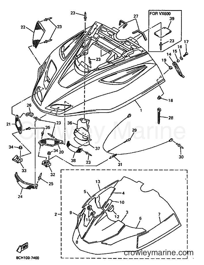 1997 Snowmobile VX700SX - VX700SX (8CH1) [020] - SHROUD