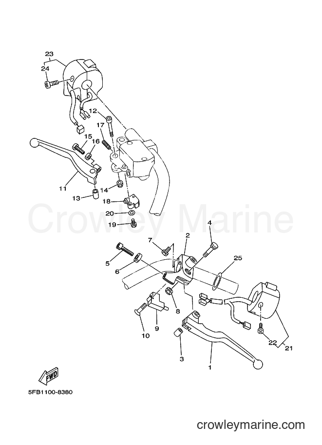 Yamaha Motors XVS650 (5FB3) [010] - HANDLE SWITCH & LEVER