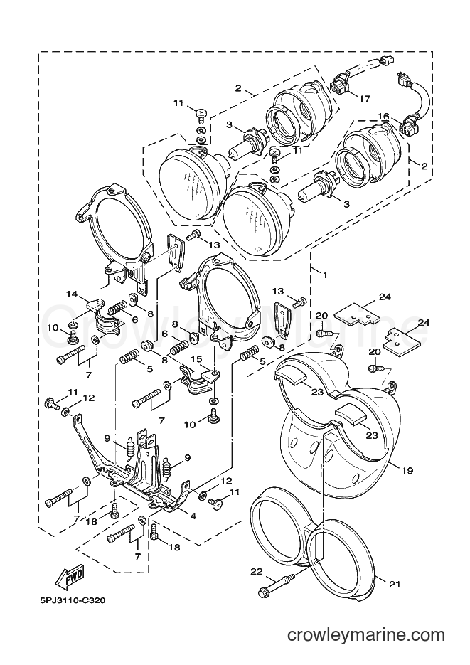 Yamaha Motors YW50 (5PN3) [010] - HEADLIGHT