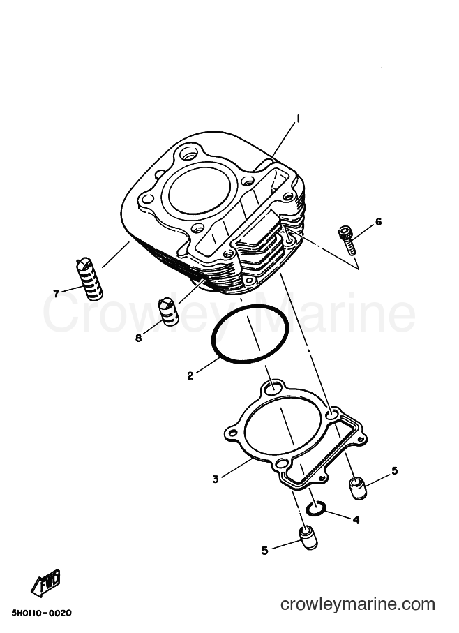 2000 Street Bike SR125 - SR125 (3MW9) [030] - CYLINDER