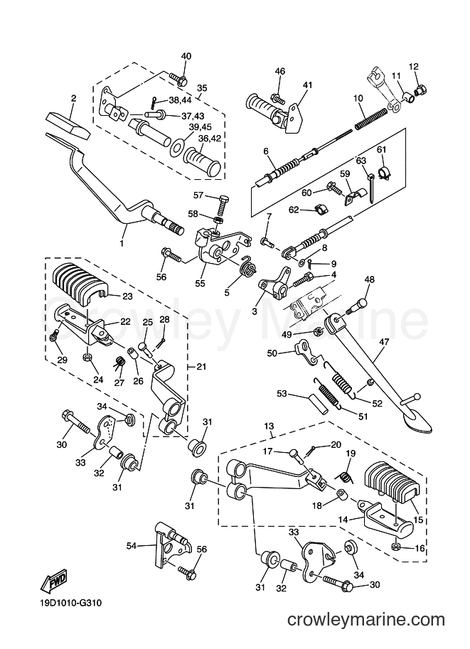 Yamaha Motors XVS250 (19DB) [010] - STAND & FOOTREST
