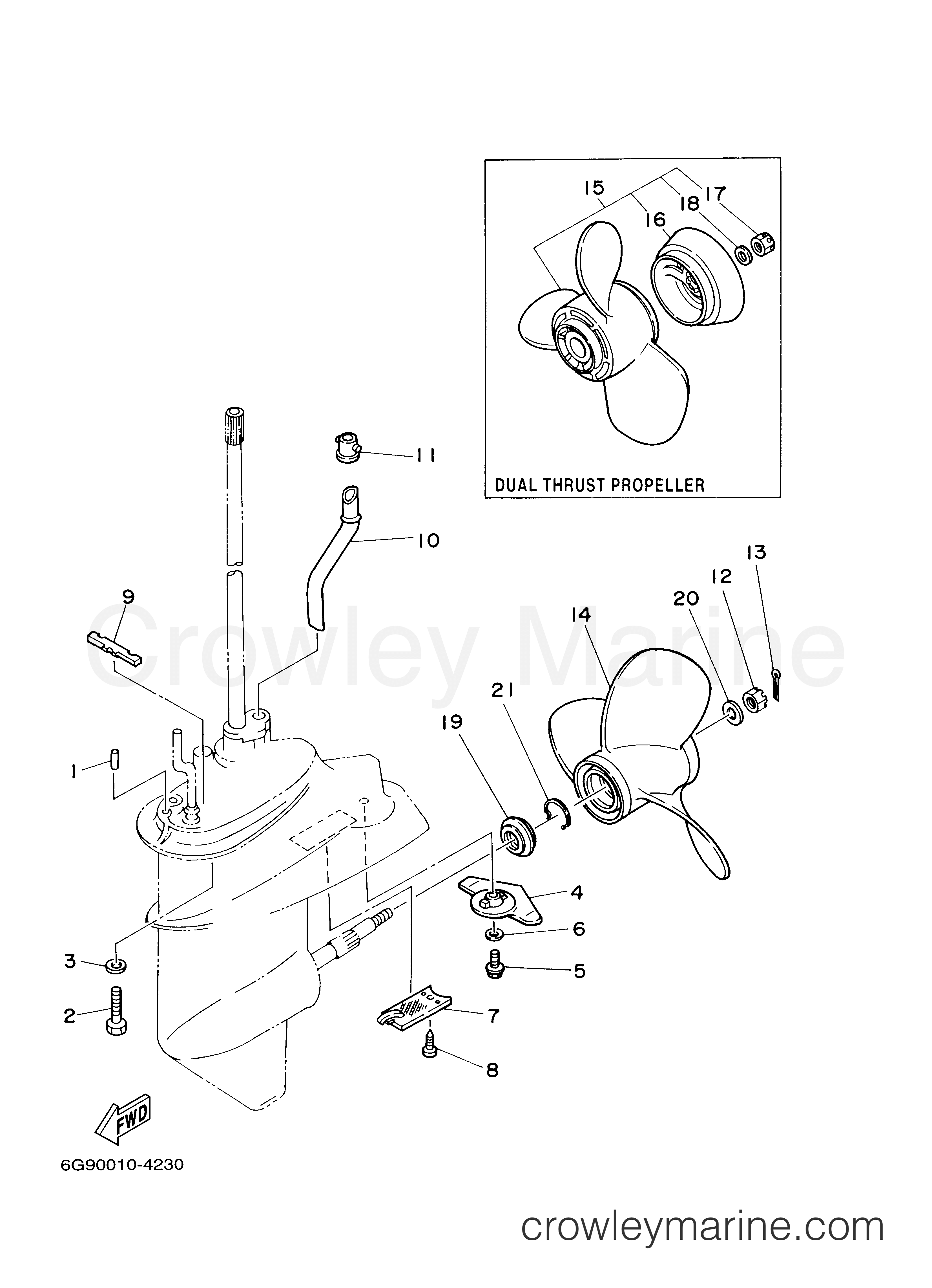 Yamaha Motors F9.9MSHD - LOWER CASING DRIVE 2