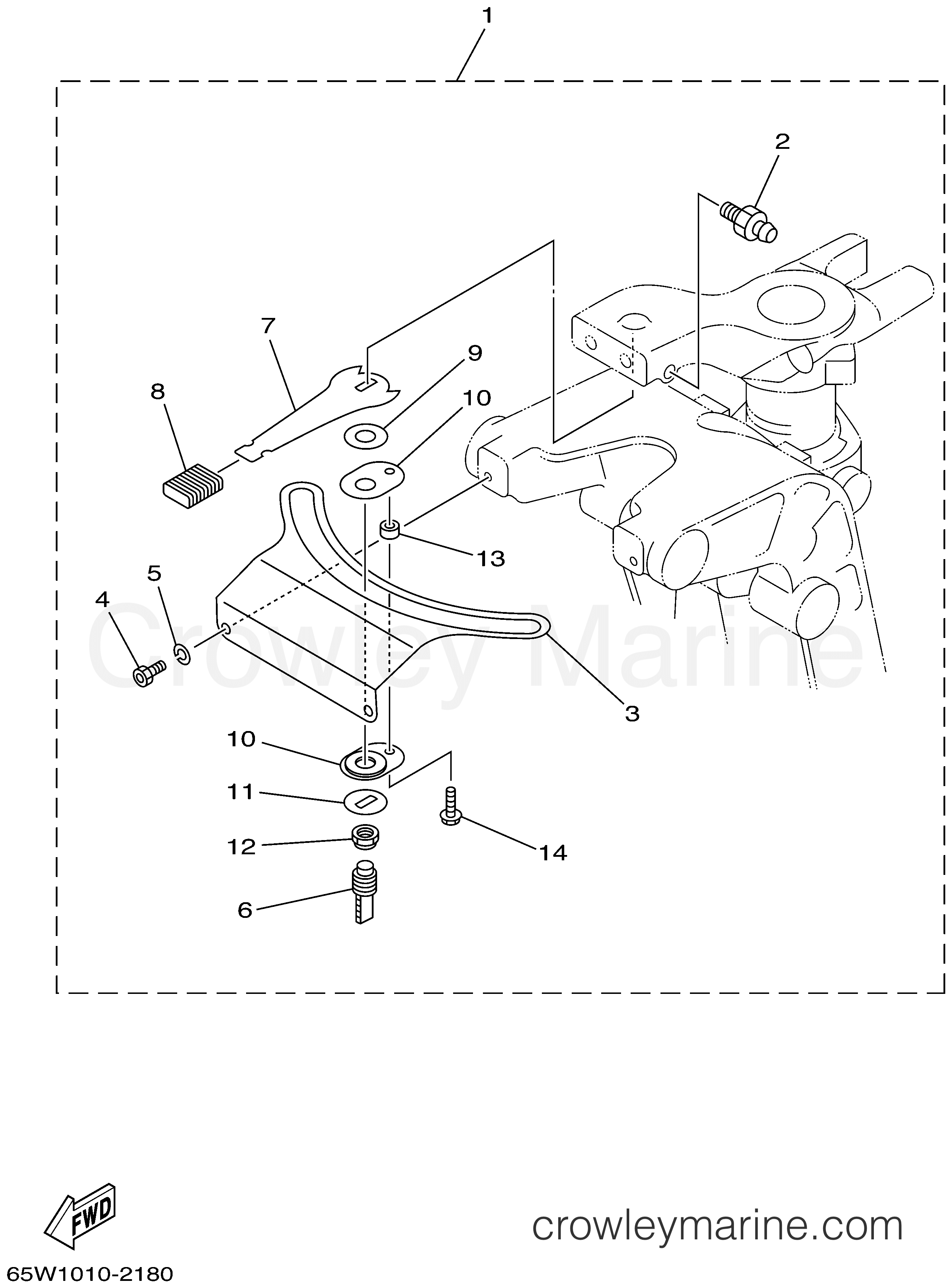 Yamaha Motors F25MSHA - STEERING FRICTION