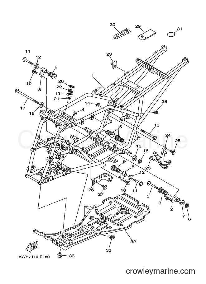 Yamaha Motors YFM350A (38D4) [030] - FRAME