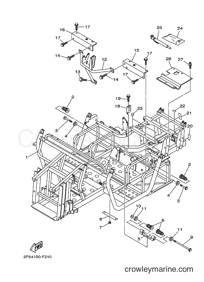 2007 ATV YXR450F - YXR450F (2P59) [010] - FRAME