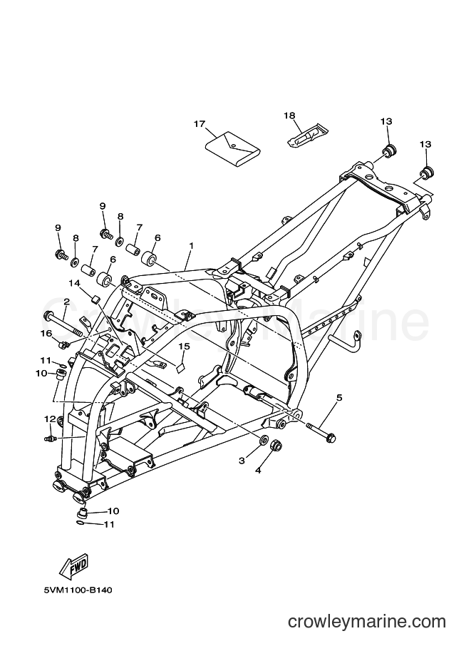 Yamaha Motors YFS200 (5VM8) [020] - FRAME
