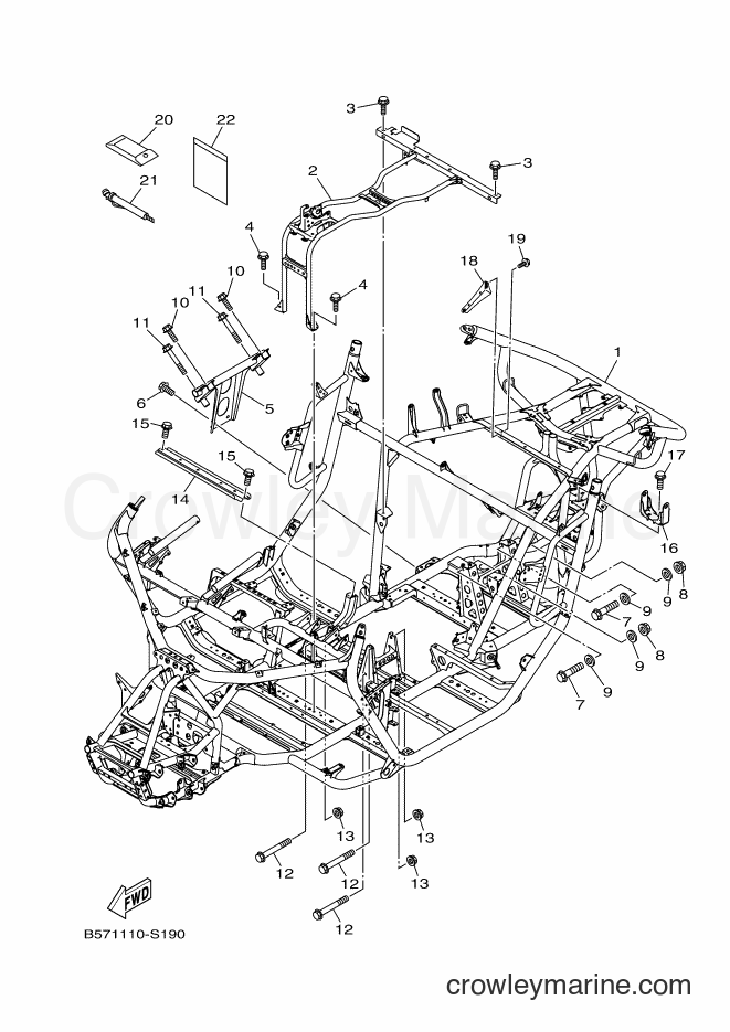 Yamaha Motors YXZ1000ETS (B0F2) [010] - FRAME