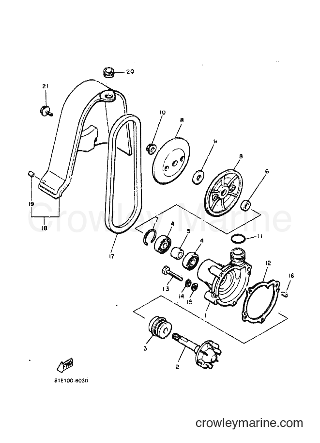 1988 Snowmobile CF300AS8 - CF300AS8 (83U0) [020] - WATER PUMP