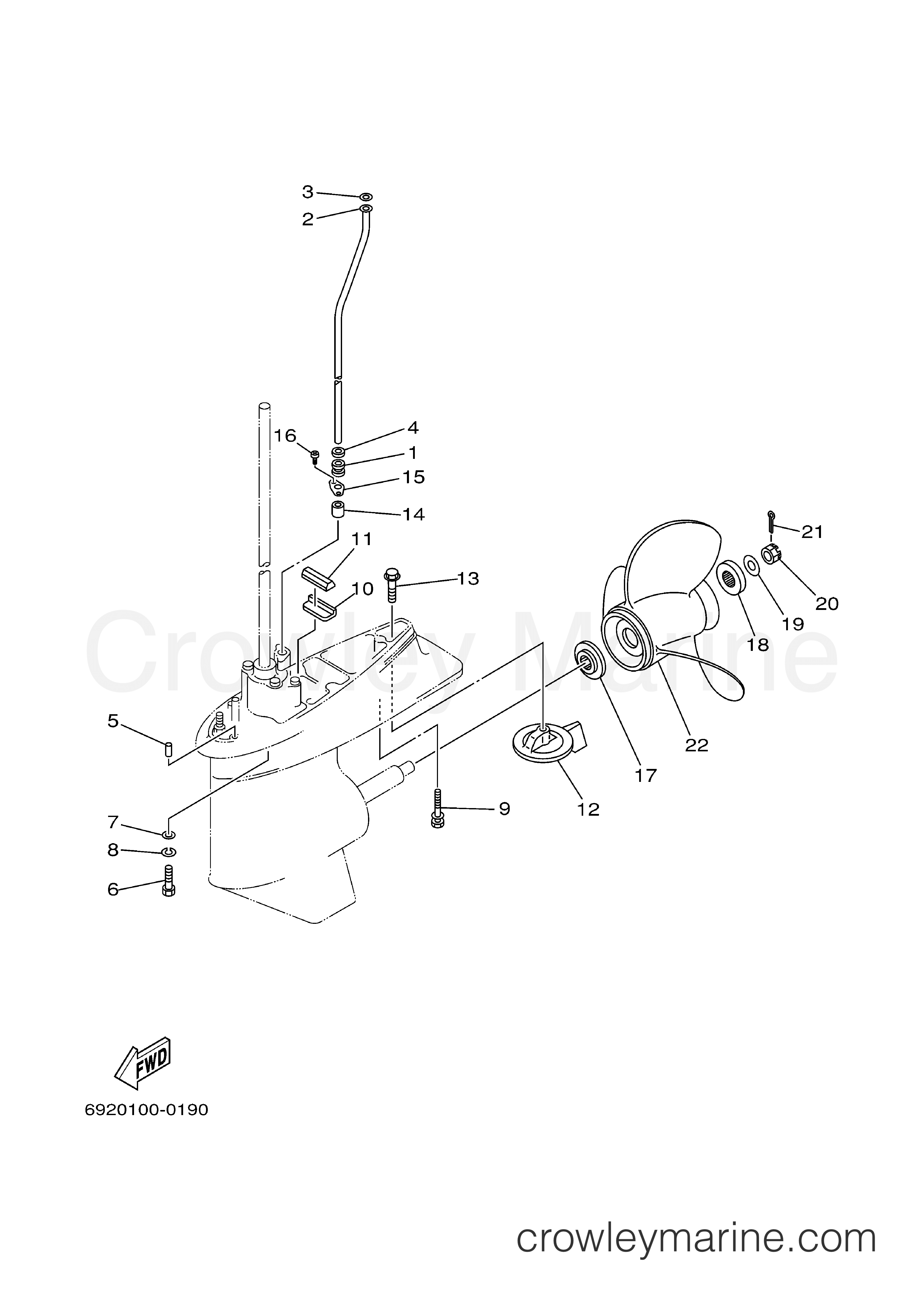 Yamaha Motors E75MLHY - LOWER CASING DRIVE 2