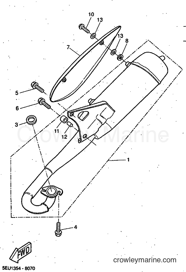 1999 Scooter YH50 - YH50 (5JB1) [010] - EXHAUST