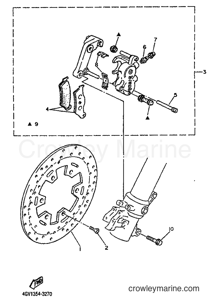 1998 Dirt Bike TT600E - TT600E (4LW4) [010] - FRONT BRAKE CALIPER