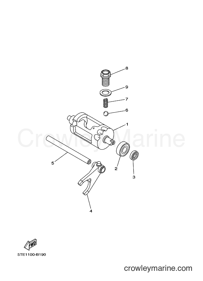 Yamaha Motors YFM400FWAN (5TE2) [010] - SHIFT CAM & FORK