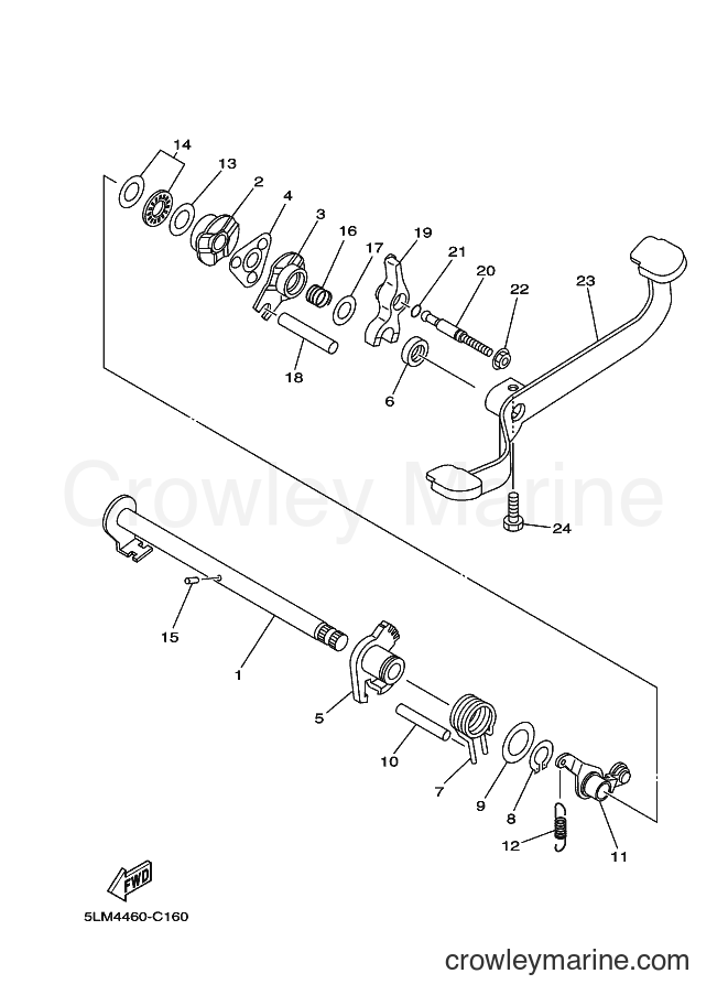 2004 Scooter T105SE - T105SE (5LM3) [010] - SHIFT SHAFT