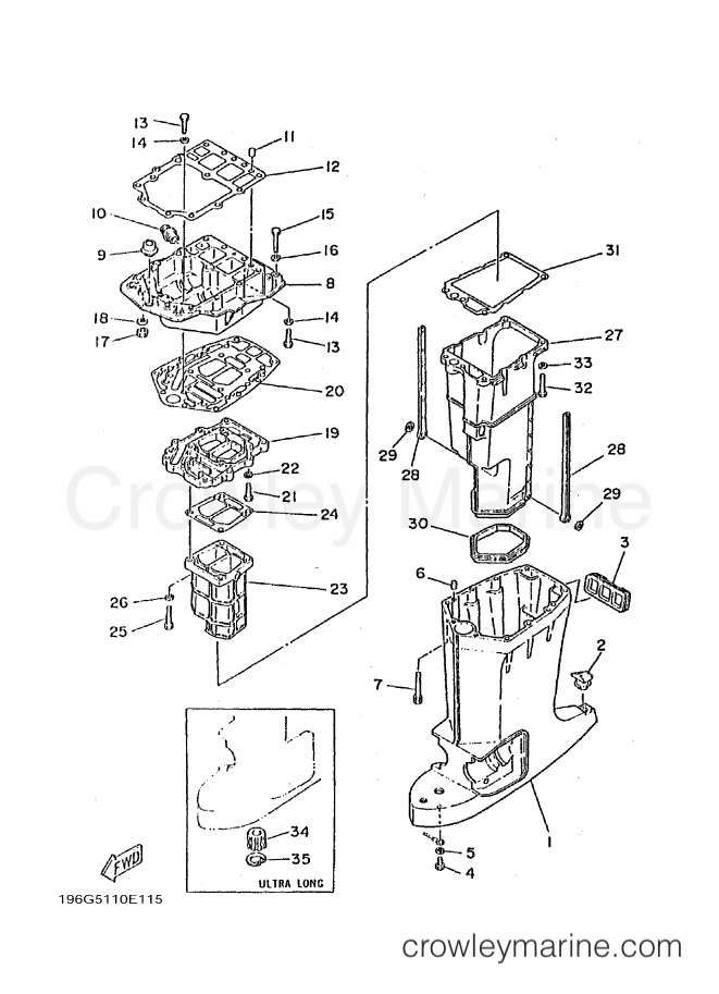 Yamaha Motors 150A (6G40) [010] - UPPER CASING