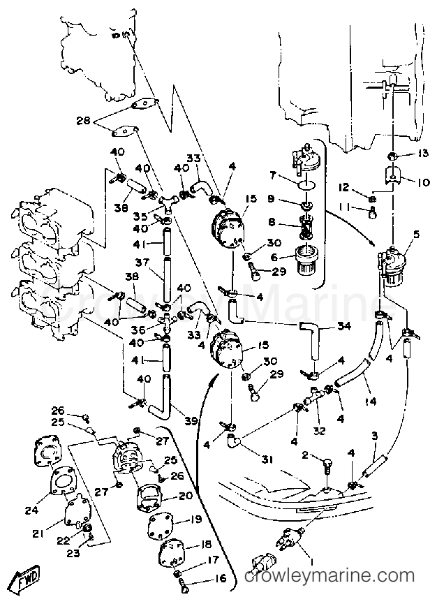 Yamaha Motors 175ETXJ - FUEL SYSTEM 1