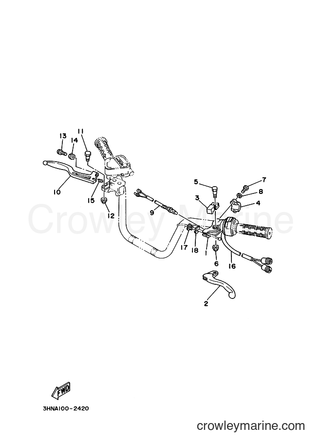 1994 ATV YFM350FW - YFM350FW (3HNH) [020] - HANDLE SWITCH & LEVER