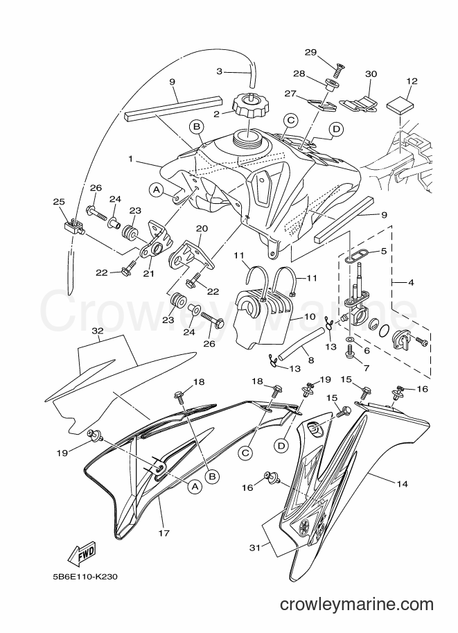 2011 Dirt Bike TT-R110E - TT-R110E (5B6F) [010] - FUEL TANK