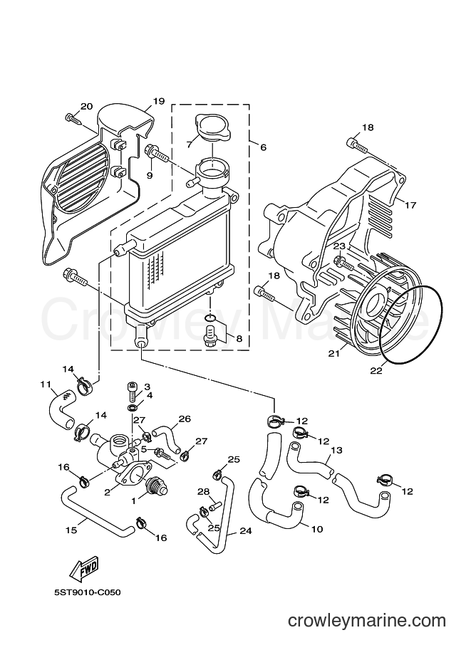 2006 Scooter XC50 - XC50 (3D12) [010] - RADIATOR & HOSE