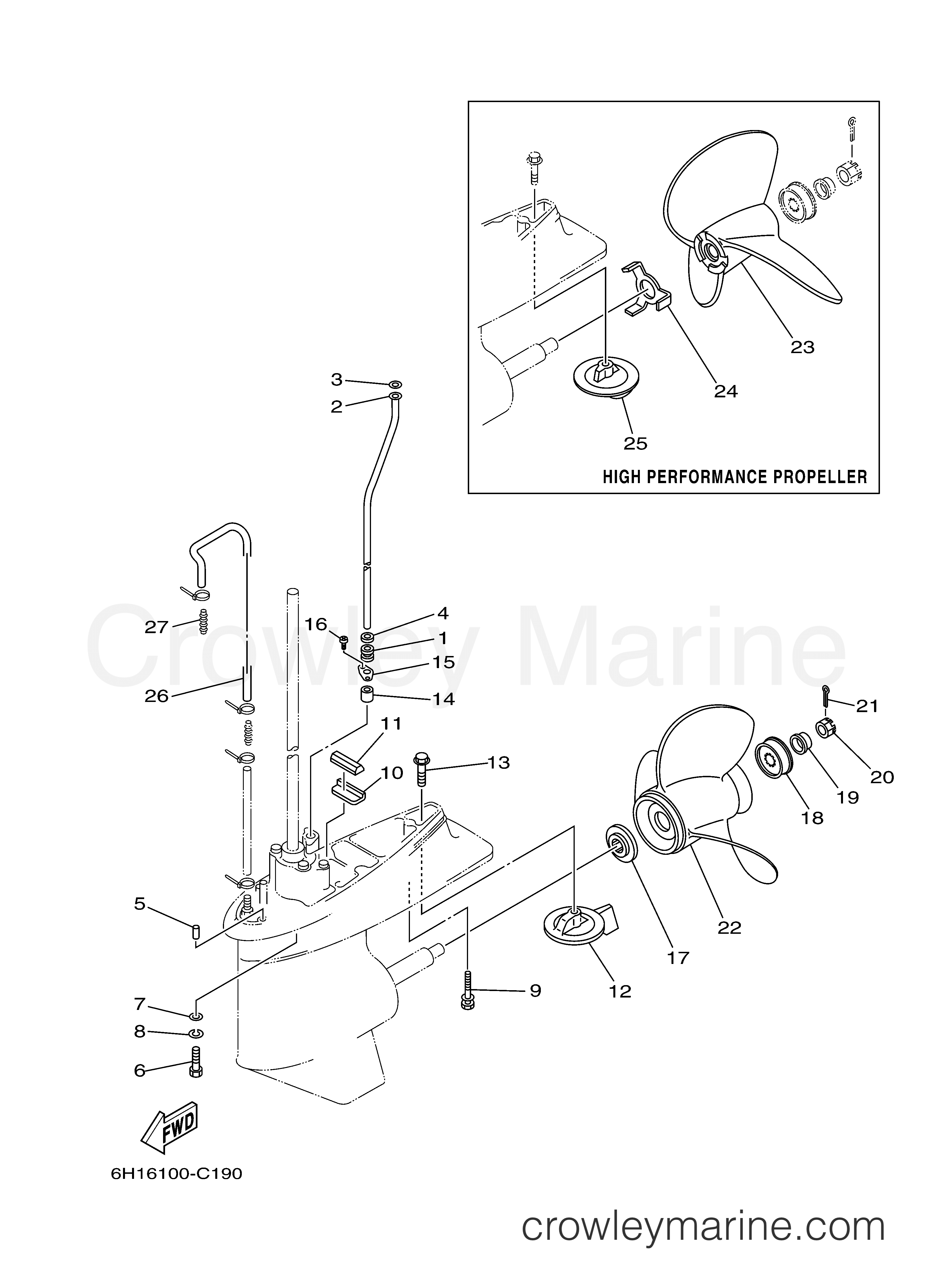 Yamaha Motors 90TLR - LOWER CASING DRIVE 2