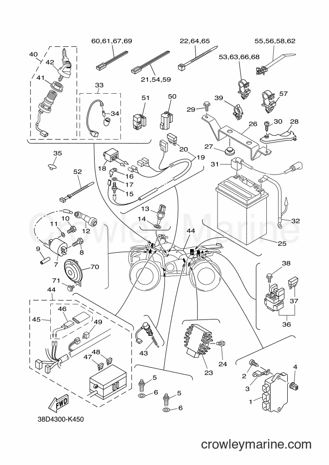 Yamaha Motors YFM350A (38D4) [030] - ELECTRICAL 1