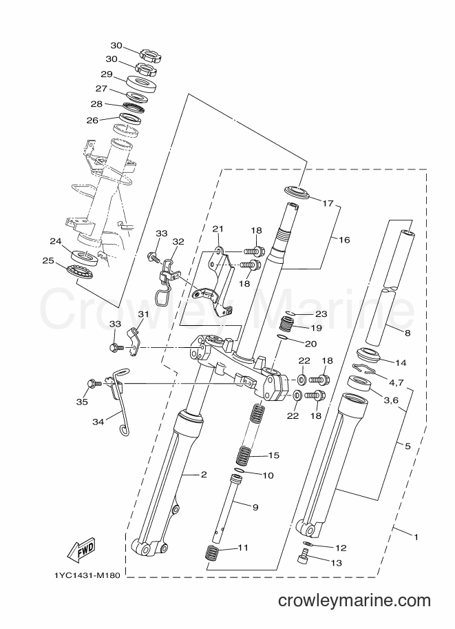 Yamaha Motors AF115F (1YC1) [010] - STEERING