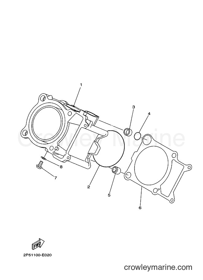 2009 ATV YXR450F - YXR450F (2P5H) [010] - CYLINDER