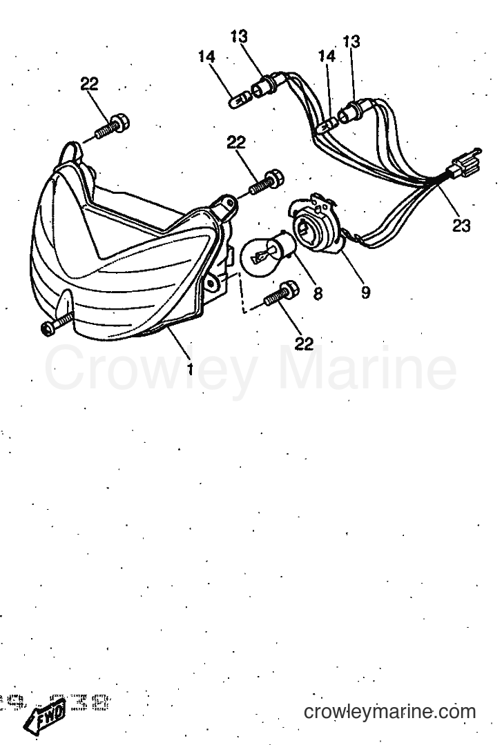 1997 Scooter YQ50 - YQ50 (5DR1) [999] - HEADLIGHT