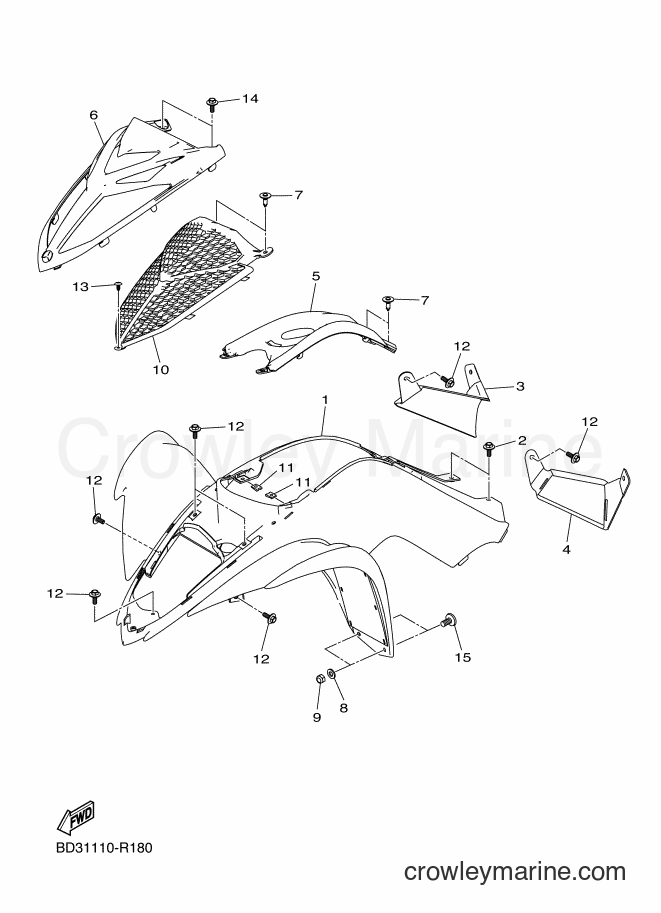 2016 ATV YFM90R - YFM90R (BD32) [010] - FRONT FENDER