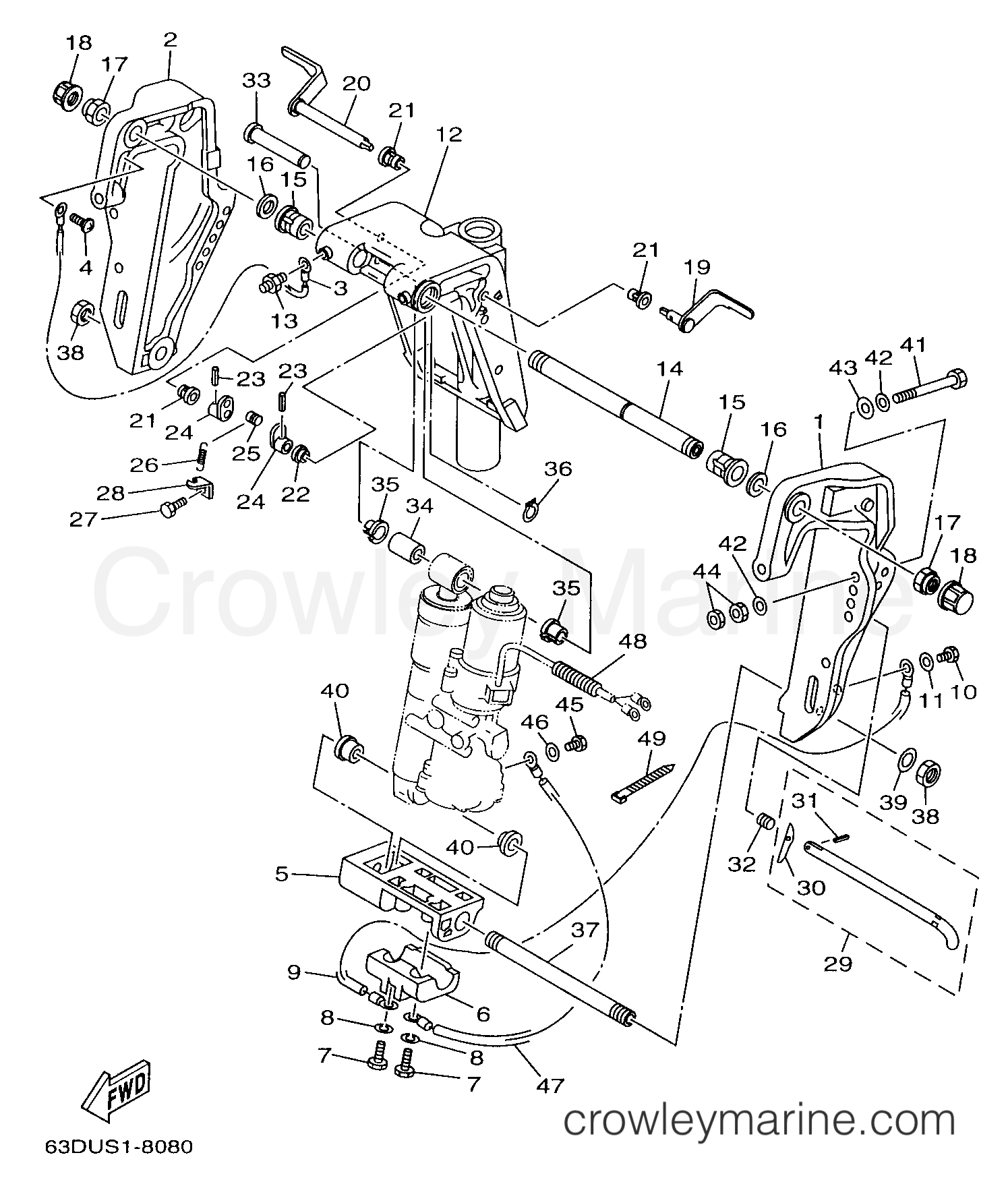 Yamaha Motors C50TLRW - BRACKET 1