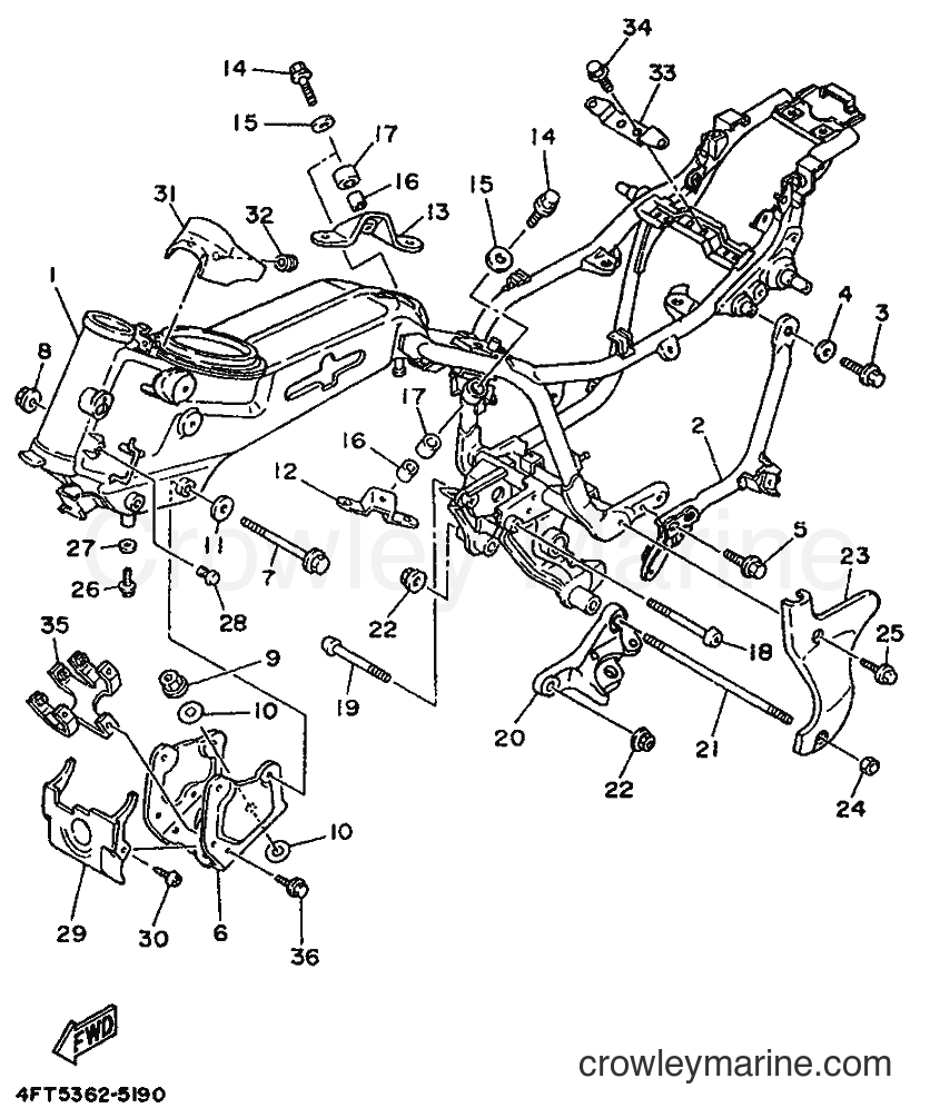Yamaha Motors XV500 (4FTB) [010] - FRAME