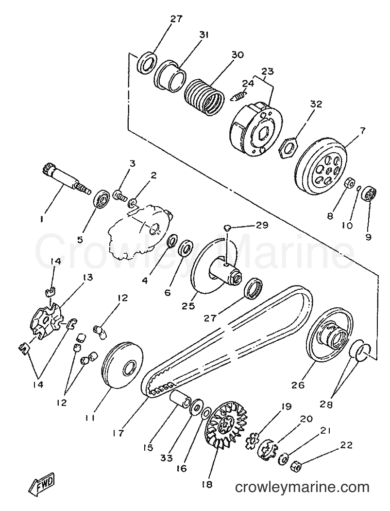 1996 Scooter YA50F - YA50F (4SN2) [999] - CLUTCH