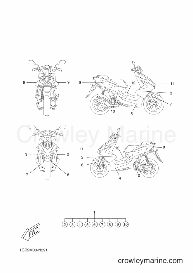 2014 Scooter NS50F - NS50F (1GB2) [020] - GRAPHIC & EMBLEM
