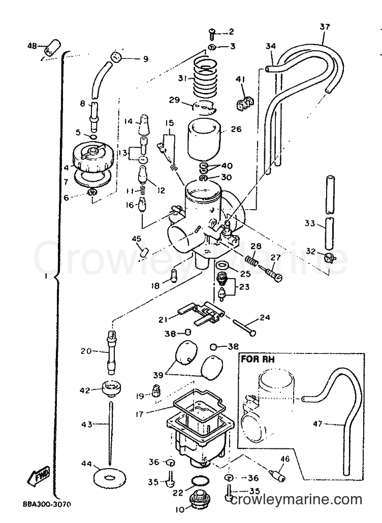 1993 Snowmobile EX570ST - EX570ST (8BA1) [010] - CARBURETOR