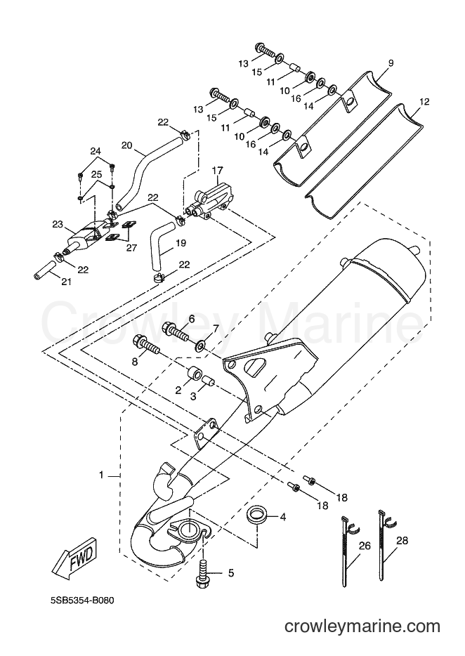 2004 Scooter YQ50L - YQ50L (5SB9) [050] - EXHAUST