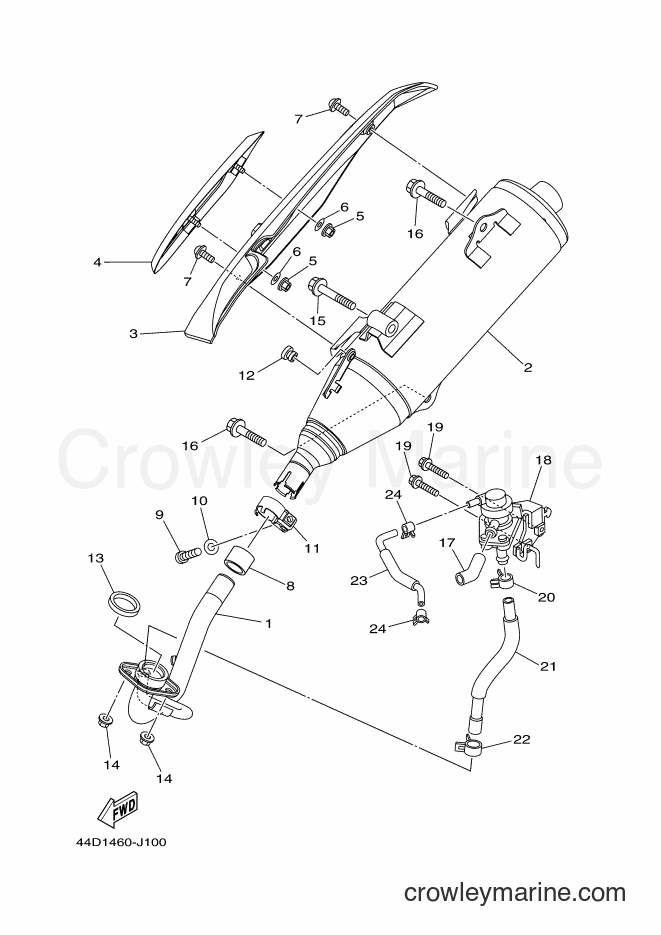 2012 Scooter AL125C - AL125C (44S3) [010] - EXHAUST